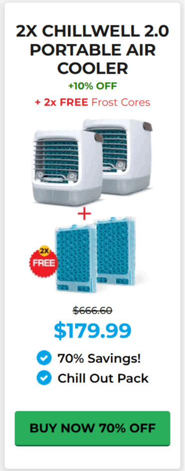 ChillWell Portable AC offer price 